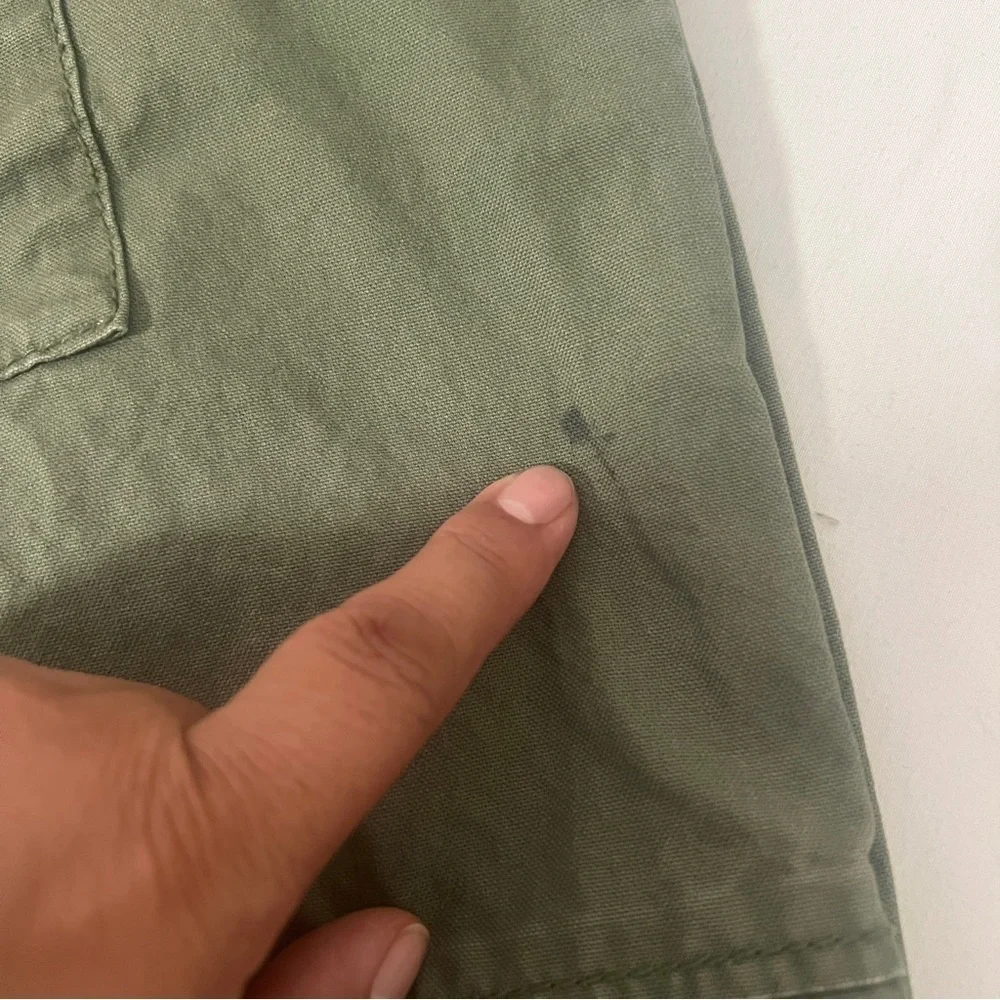 Old Navy Boys Bundle (2) Size 7 Slim Baggy Cargo Pants Beige Olive Adj Waist
